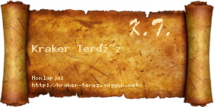 Kraker Teréz névjegykártya